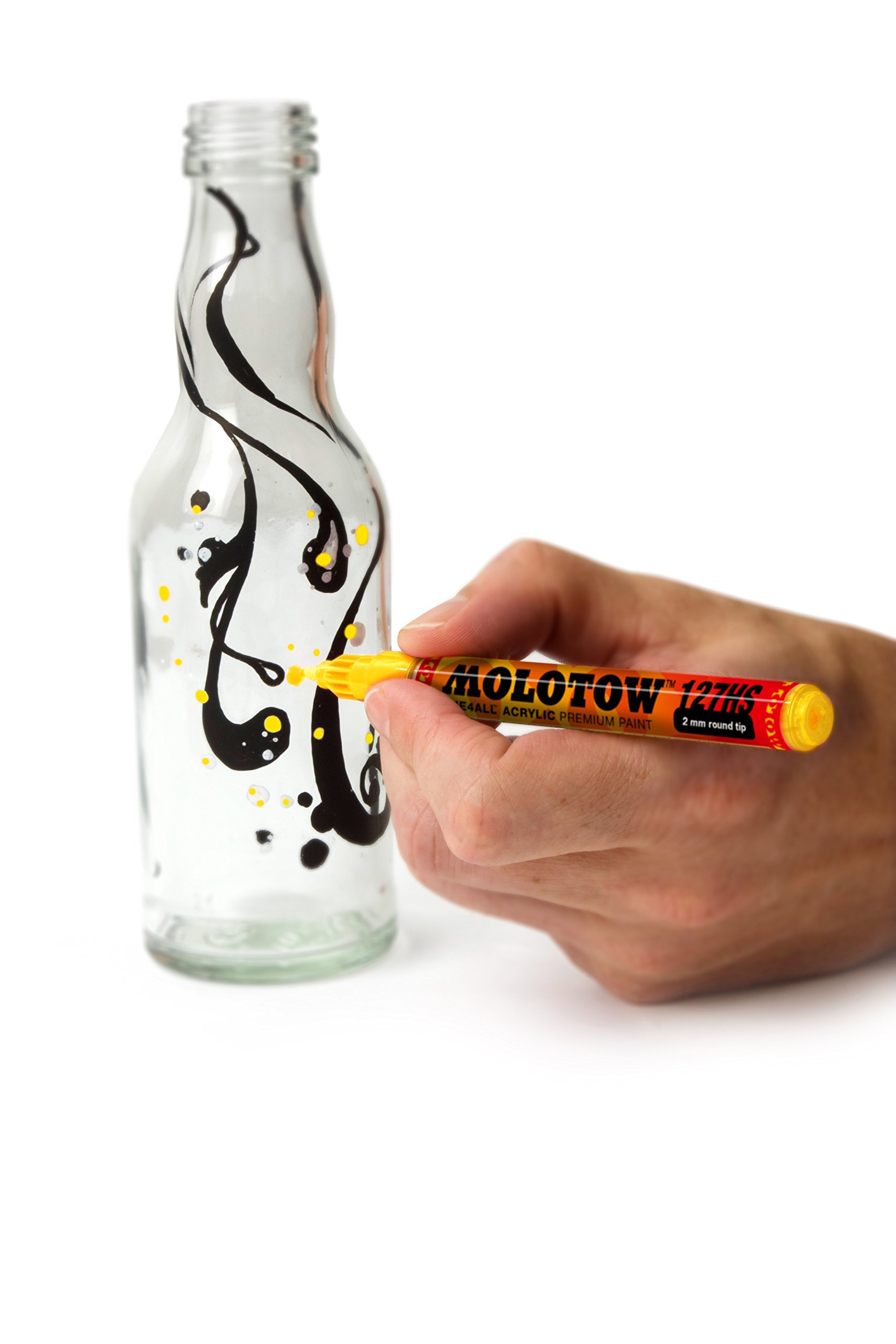MOLOTOW ONE4ALL Acrylic Paint Marker, 1.5mm, Zinc Yellow, 1 Each (127.401) - Image 3